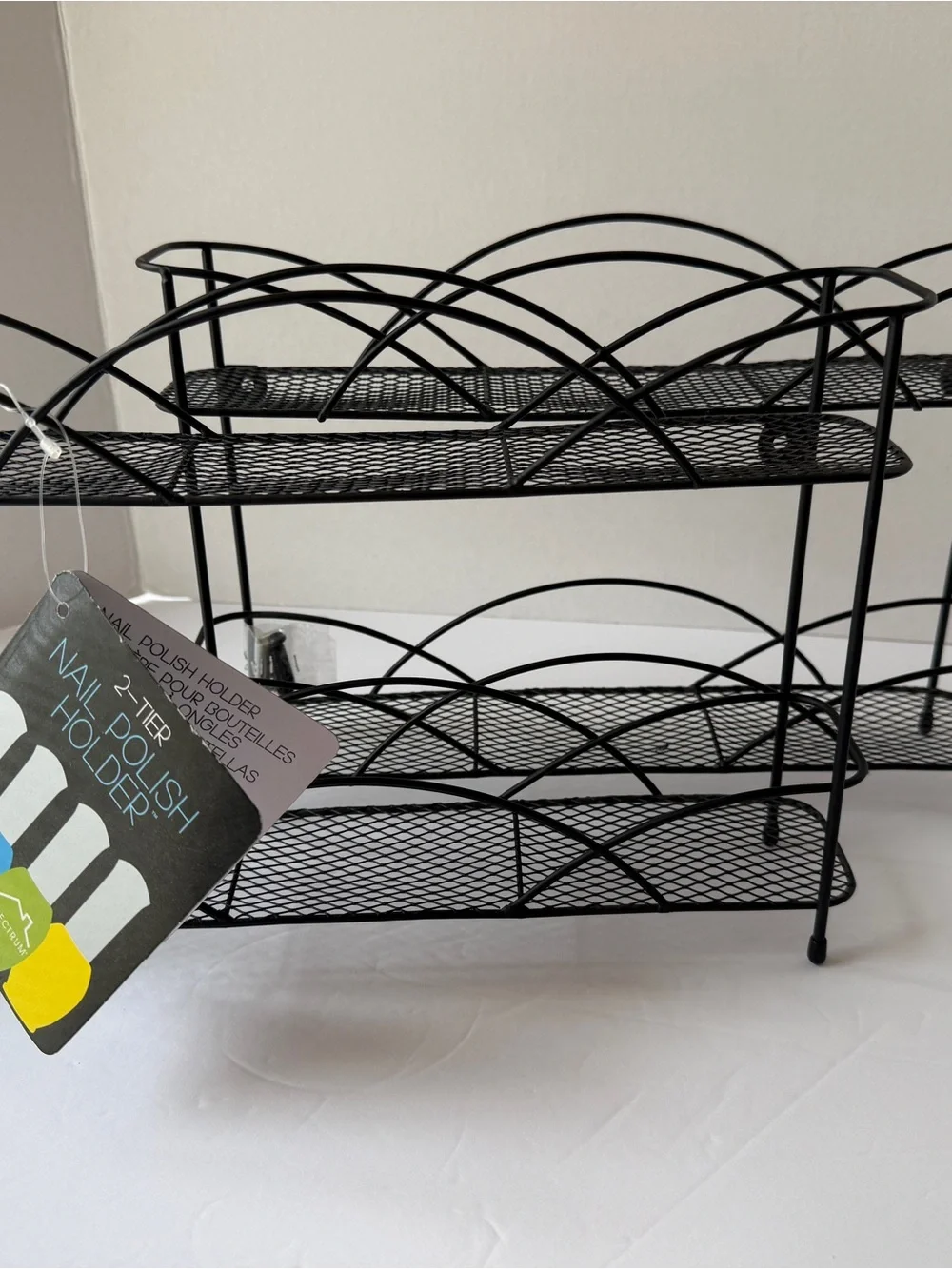 Black Metal Nail Polish Craft Rack Organizer